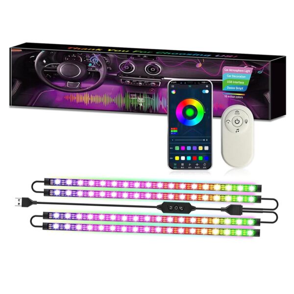 TECPHILE Car Atmosphere Rainbow RGBIC LED light