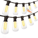 TECPHILE – ST38 50ft Outdoor String Lights Waterproof & Shatterproof Bulbs